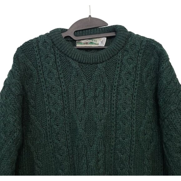 Aran Crafts Ireland Wool Sweater Cable Knit Fisherman Pullover - Picture 4 of 12